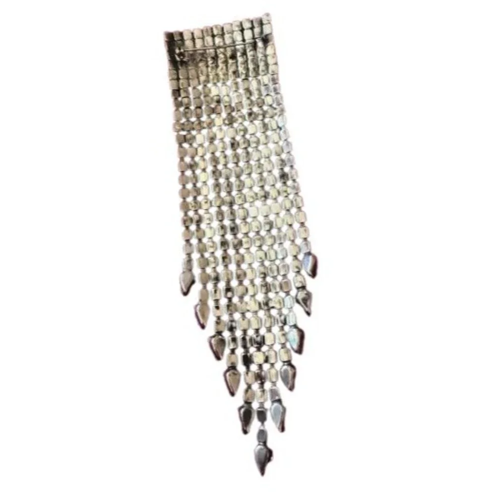 Vintage Dazzling Rhinestone Cascading Necktie 2